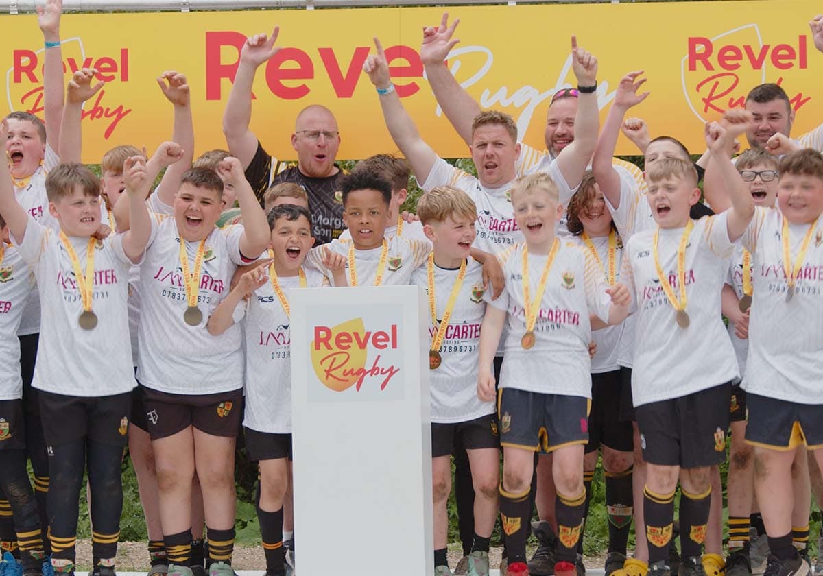 Revel Rugby podium celebration